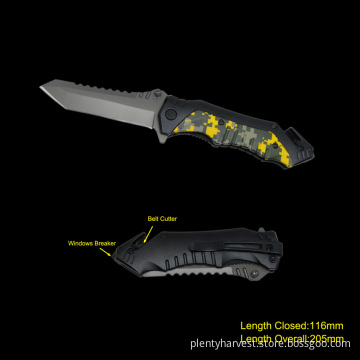 Survival Knife with Window Breaker & Belt Cutter (#3730-717)